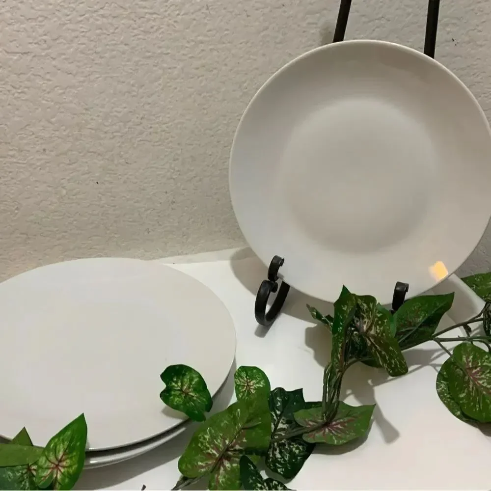Denmark Tools For Cooks Set Of 4 White Porcelain Dinner Plates 10 3/4